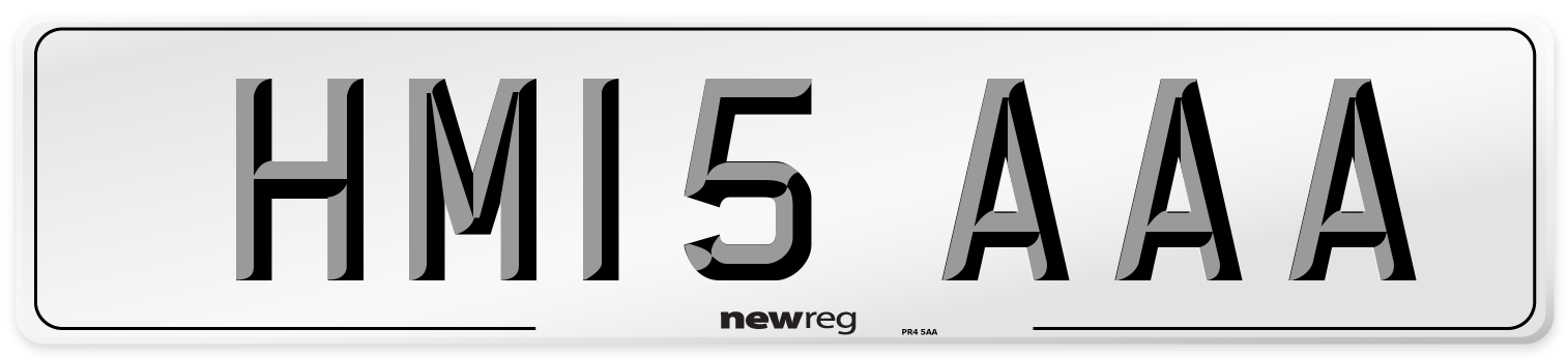 HM15 AAA Number Plate from New Reg